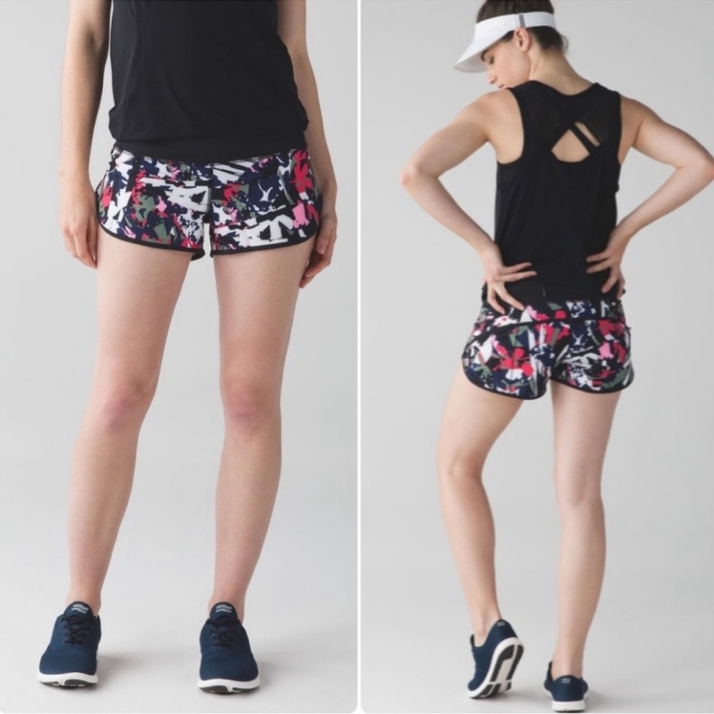 Lululemon"Speed short in pop cut boom juice multi